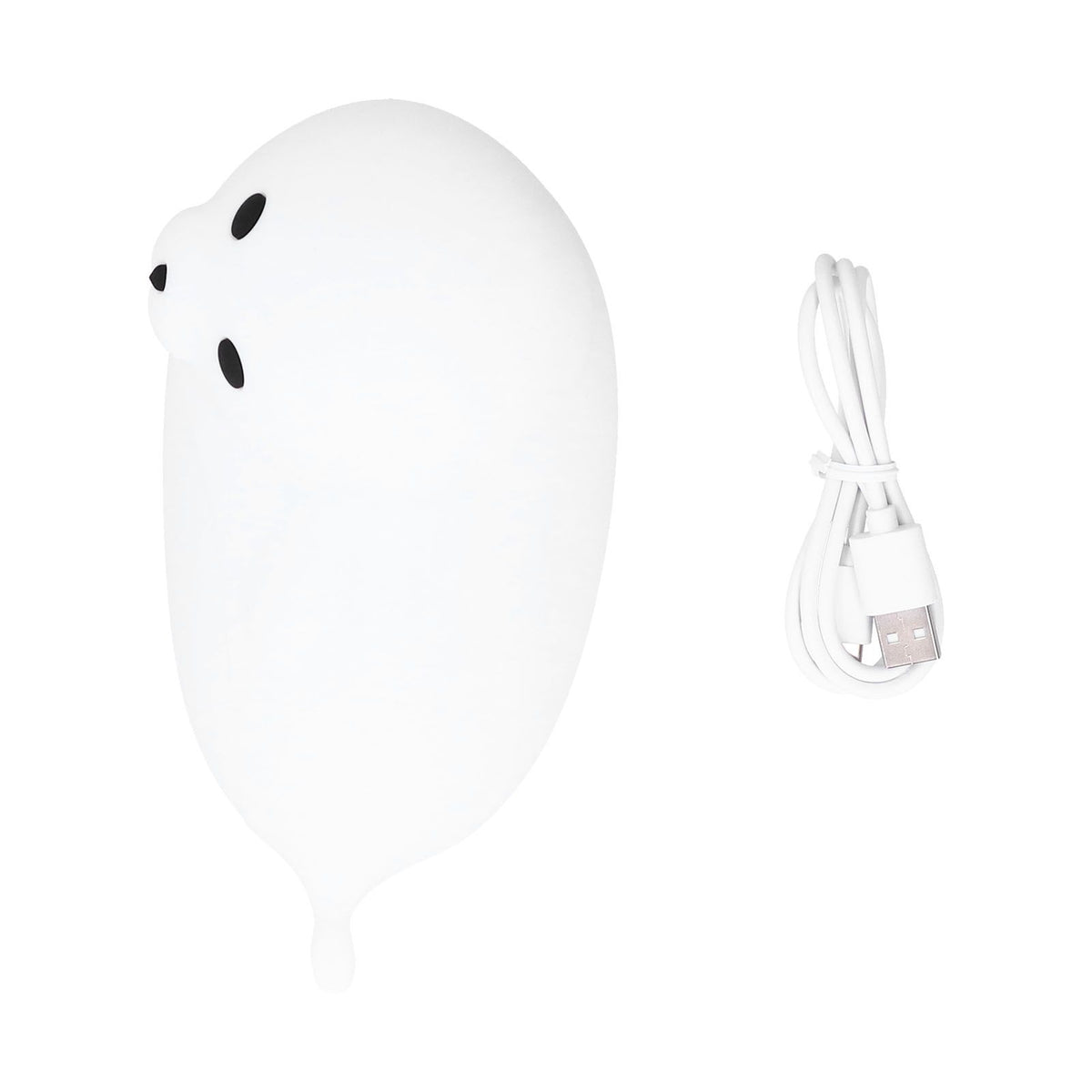 Silicone Bedside Lamp 1.3W Innovative USB Night Light with Colorful Lighting White