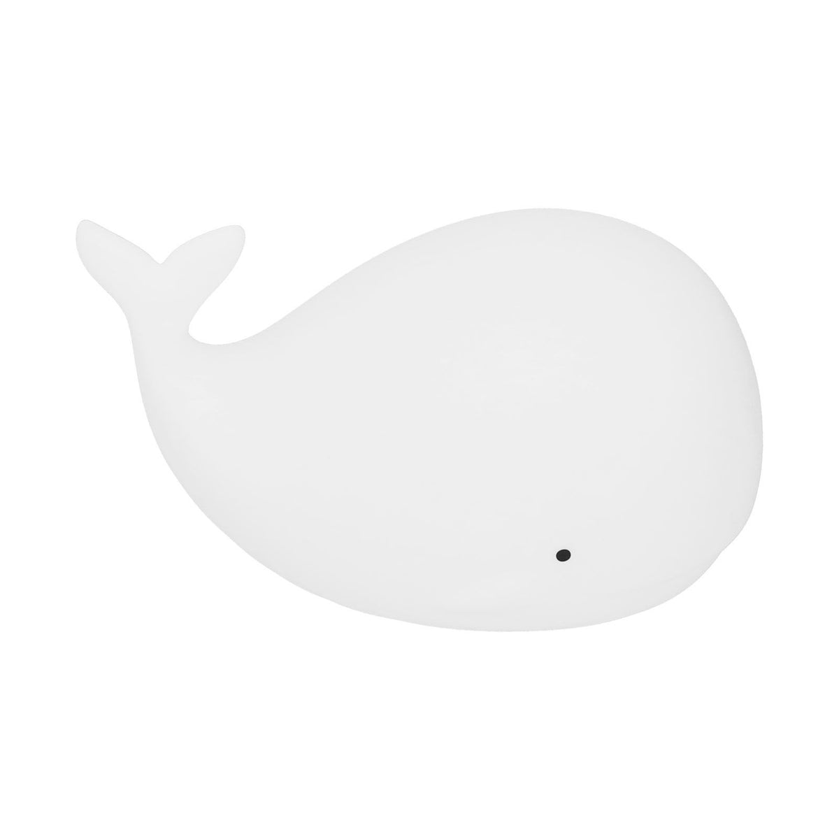 USB Night Light 1.3W Whale Shape 7-Colors Silicone Bedside Lamp for Home Bedroom White