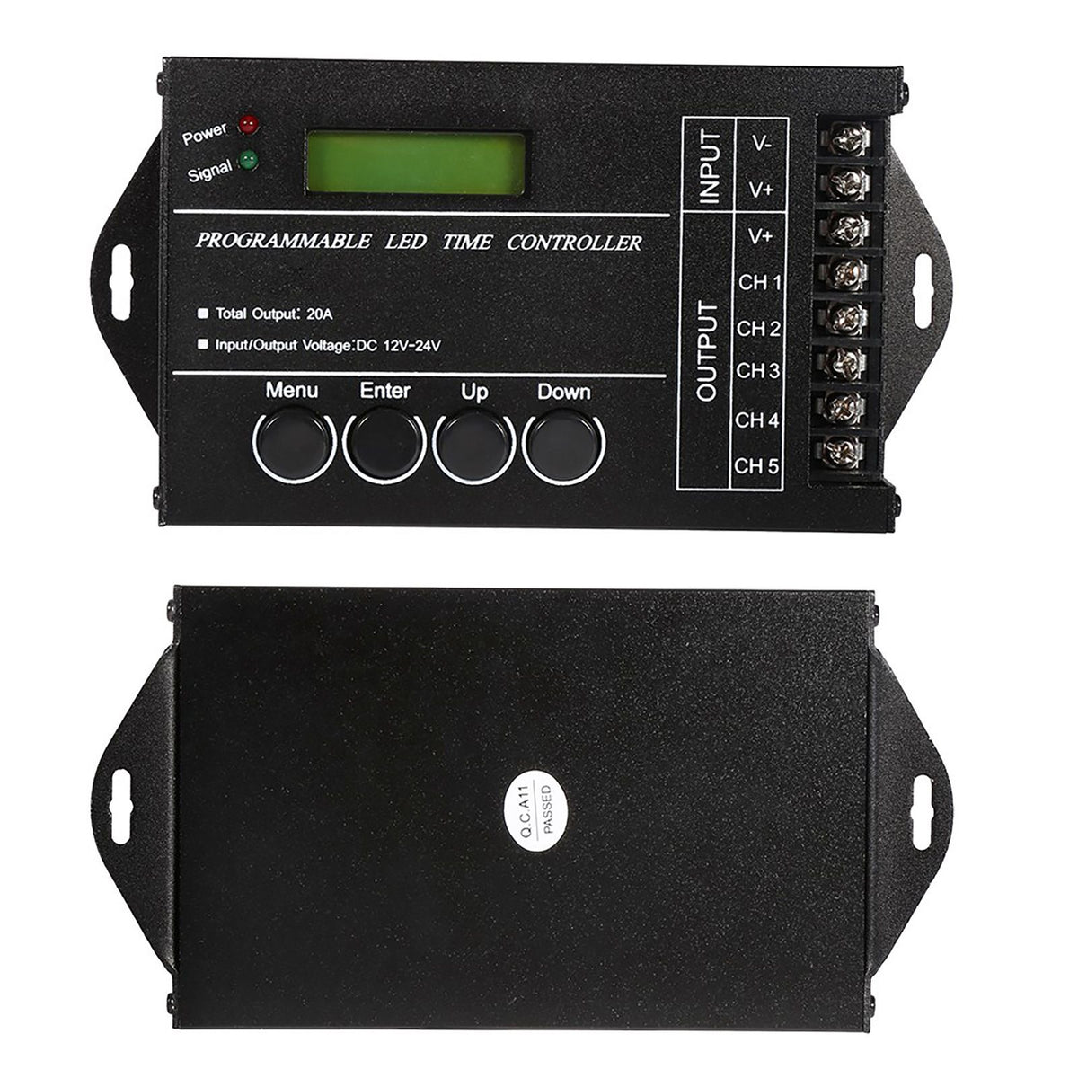 DC12/24V 20A Programmable LED Time Controller 5 Channels Color Adjustable With CD USB Cable