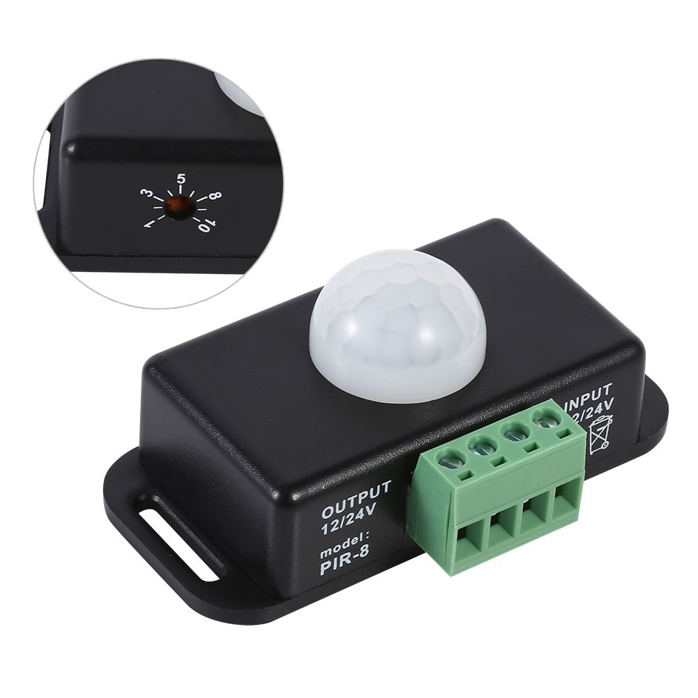 DC 12V/24V Body Security Infrared PIR Motion Sensor Detector Switch for LED Light Strip