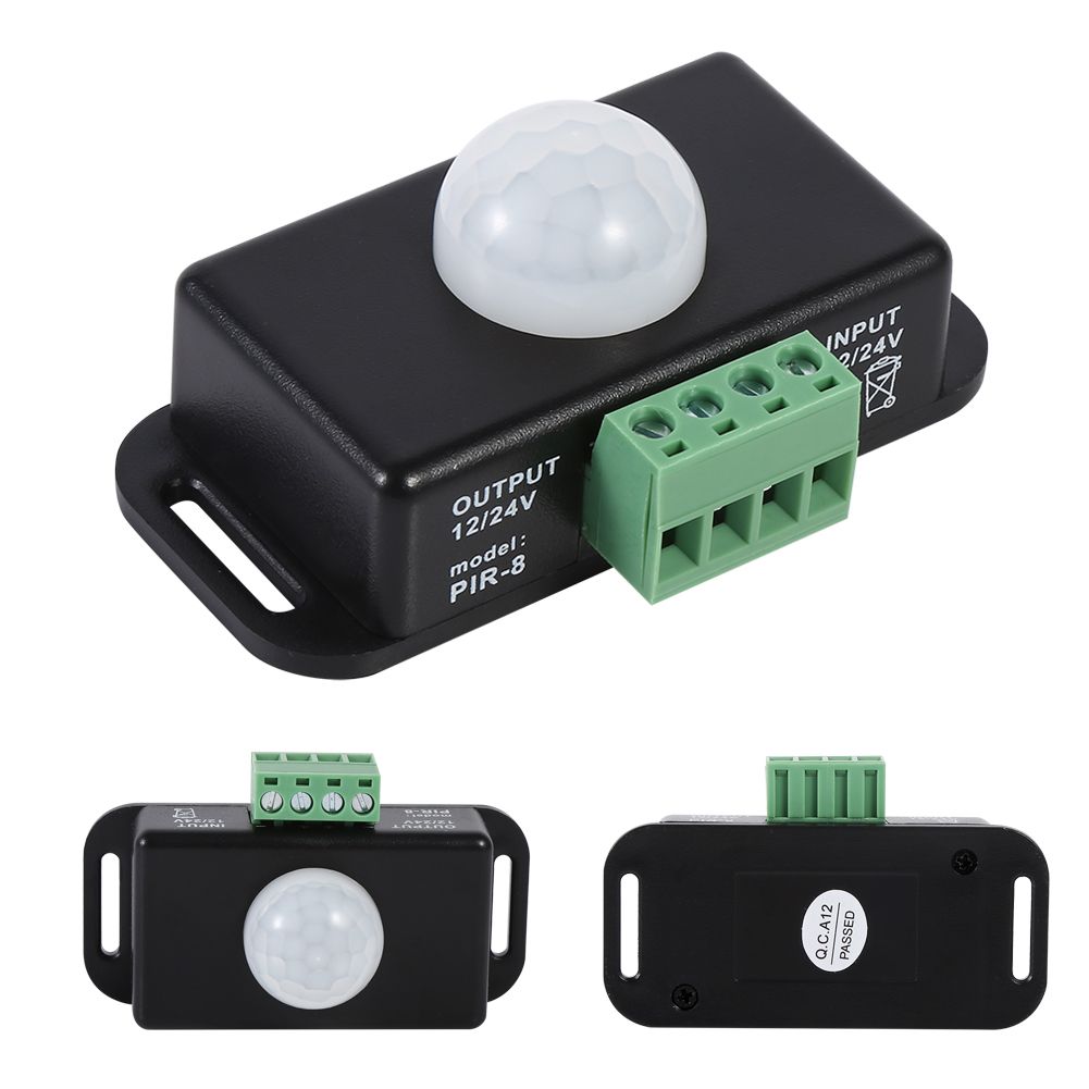 DC 12V/24V Body Security Infrared PIR Motion Sensor Detector Switch for LED Light Strip