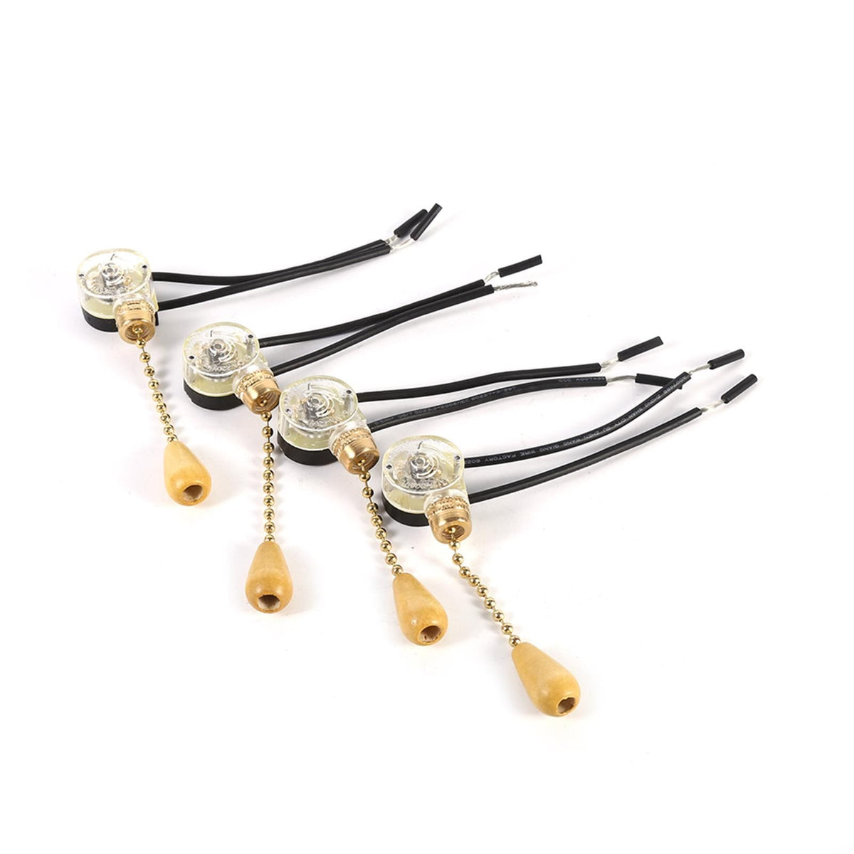 4Pcs Universal Home Ceiling Fan Lamp Wall Light Replacement Pull Chain Cord Switch 250V 125V