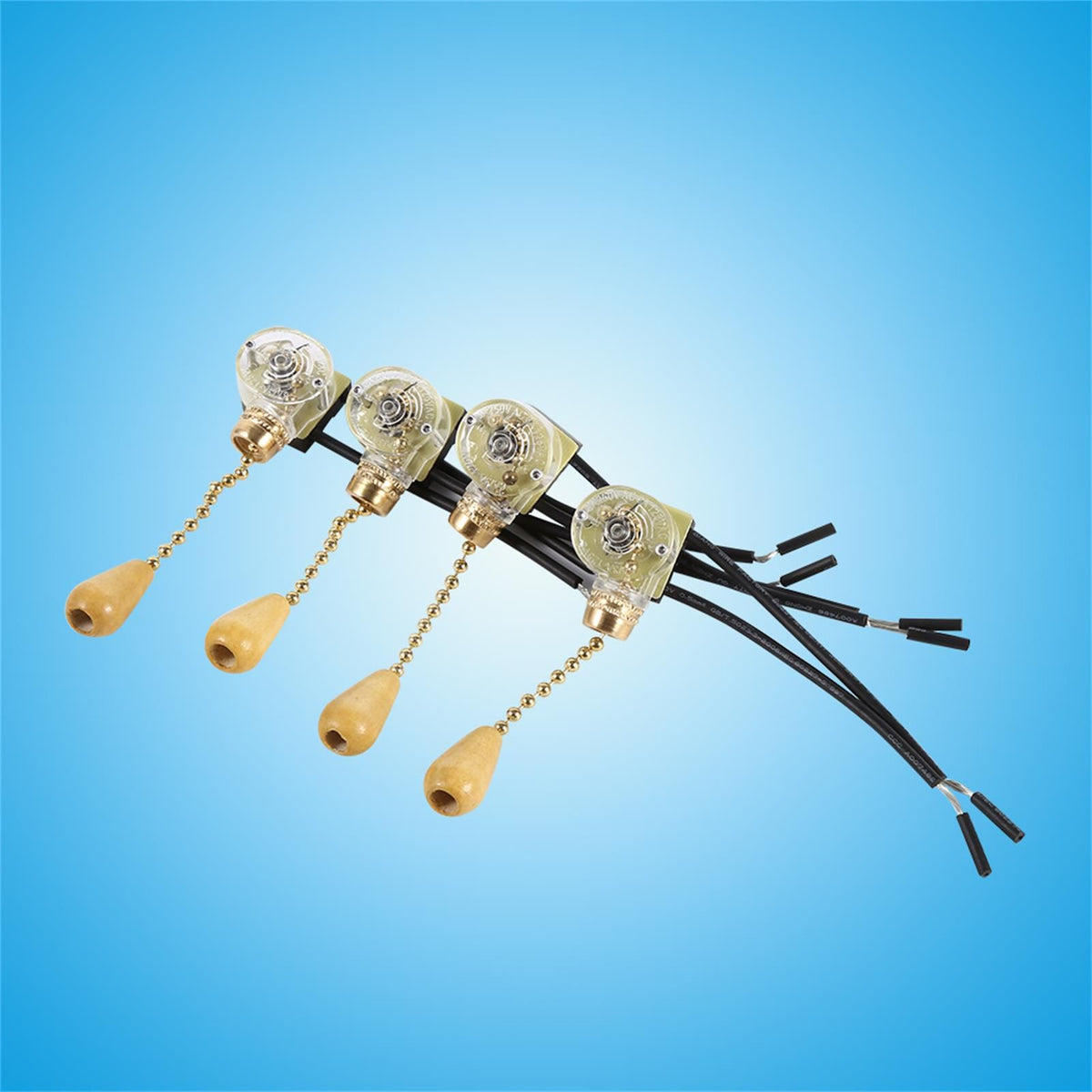 4Pcs Universal Home Ceiling Fan Lamp Wall Light Replacement Pull Chain Cord Switch 250V 125V