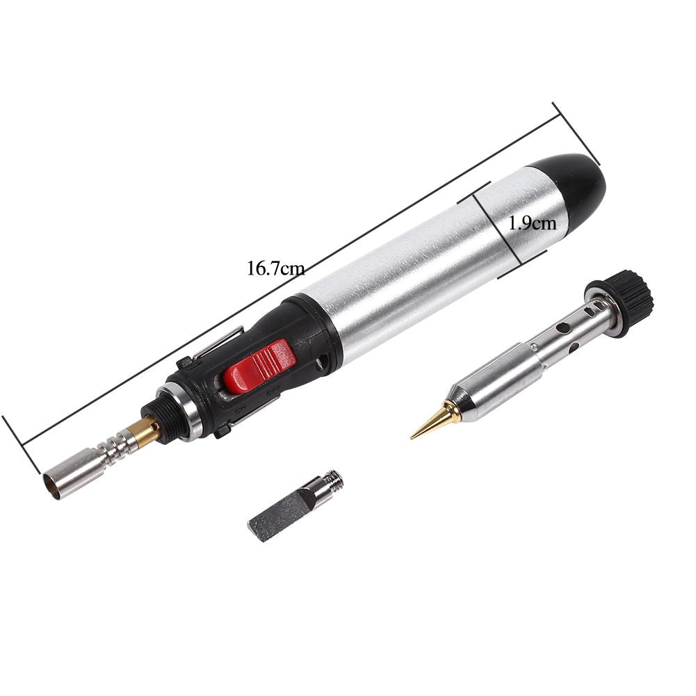 4 In 1 Cordless Butane Gas Soldering Iron Kit Temperature Adjustable Welding Torches Tool