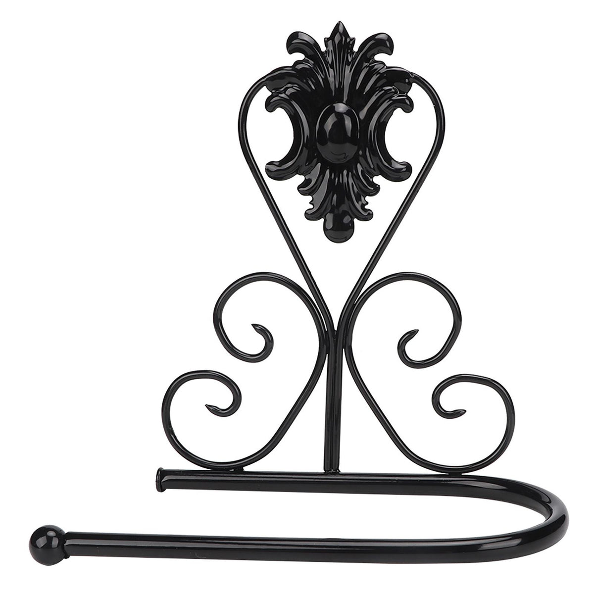 Paper Towel Holder Wall mounted Tissue Rack for Kitchen Bathroom (Black)