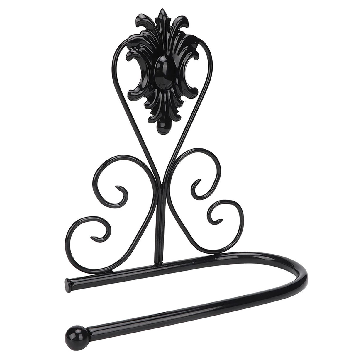 Paper Towel Holder Wall mounted Tissue Rack for Kitchen Bathroom (Black)