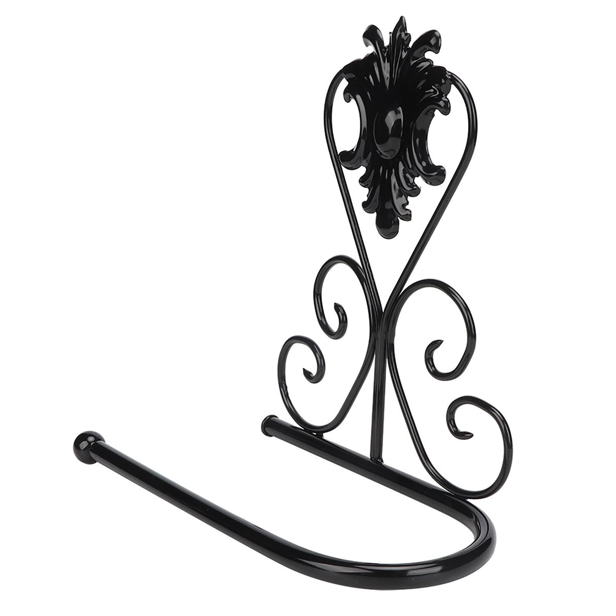 Paper Towel Holder Wall mounted Tissue Rack for Kitchen Bathroom (Black)