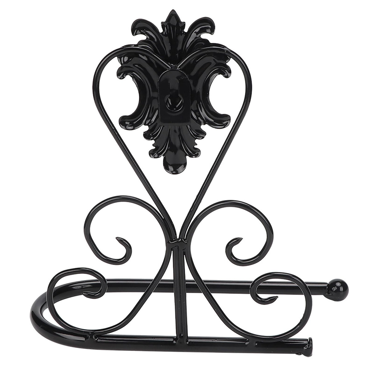 Paper Towel Holder Wall mounted Tissue Rack for Kitchen Bathroom (Black)