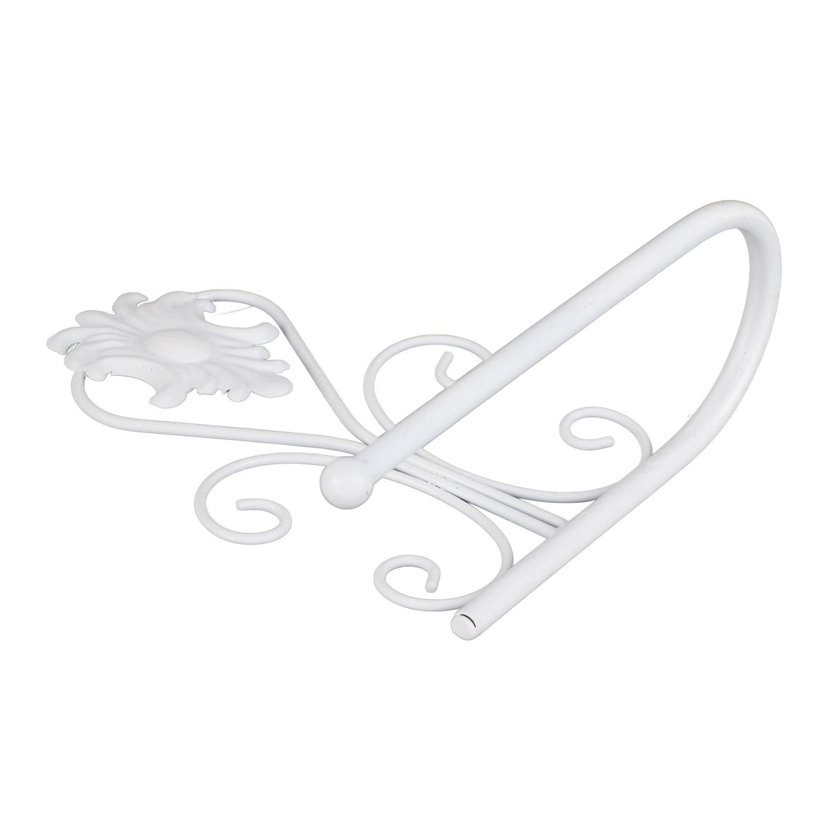 Paper Towel Holder Wall mounted Tissue Rack for Kitchen Bathroom (White)