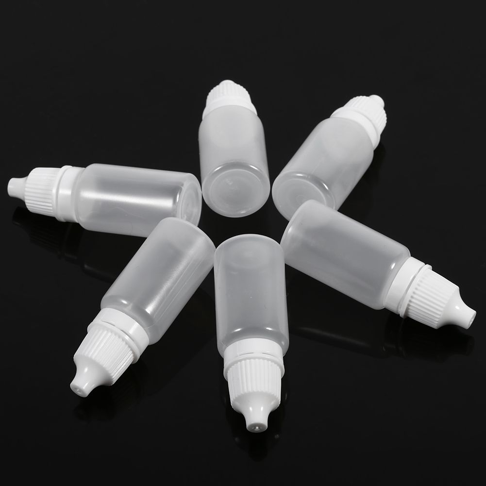 50PCS 10ml Volume Empty Plastic Squeezable Bottles Eye Liquid Container Dropper