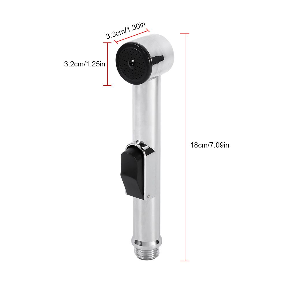 Home Bathroom Handheld Portable Chrome Plated ABS Shattaf Toilet Bidet Shower Spray