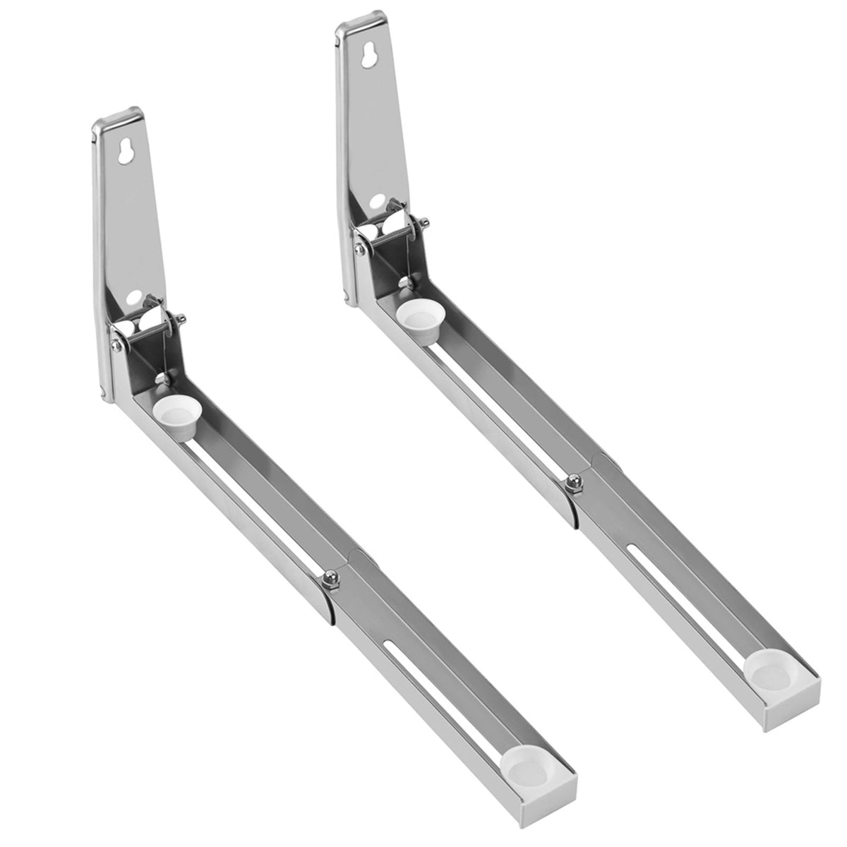 2x Kitchen Stainless Steel Microwave Oven Bracket Sturdy Foldable Stretch Wall Mount Rack Shelf