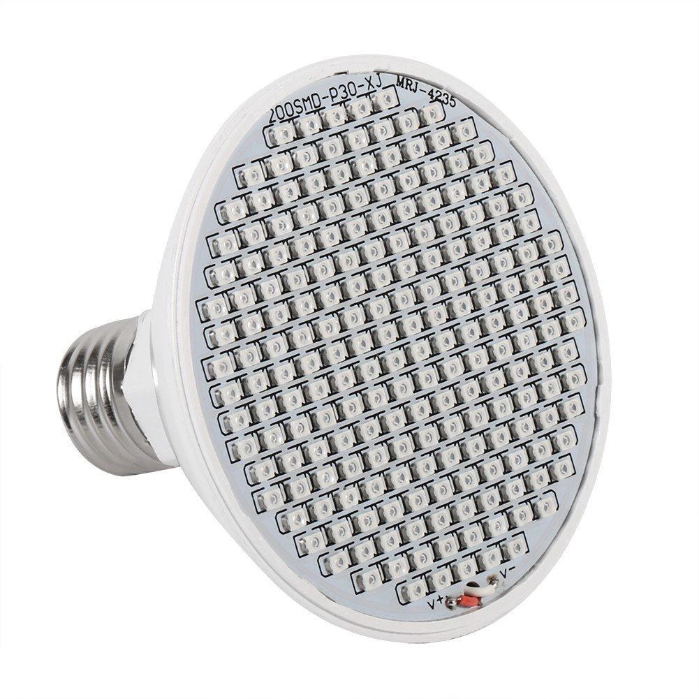 24W 200-LED Plant Grow Light E27 Hydroponic Flower Veg Growing Lamps 85~265V