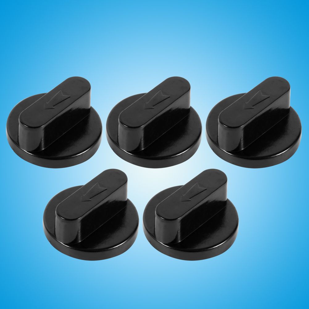 5Pcs New Black Universal Cooker Oven Gas Stove Grill Control Knobs Switch Home Kitchen Use