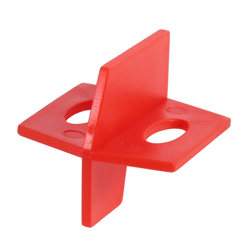 50Pcs 1/16'' Tile Leveling System Red 3 Side Spacer Cross And T Shape Ceramic Floor Wall Tools