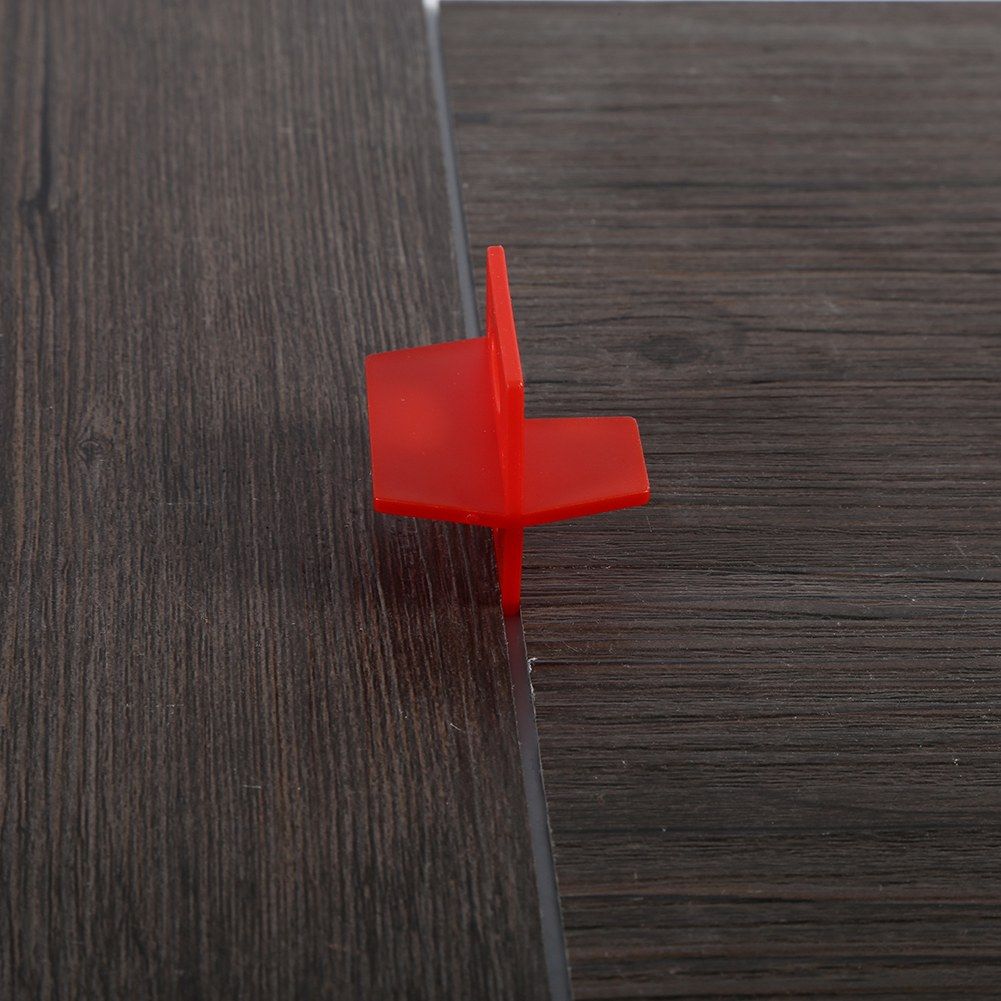 50Pcs 1/16'' Tile Leveling System Red 3 Side Spacer Cross And T Shape Ceramic Floor Wall Tools