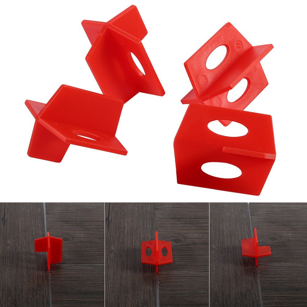 50Pcs 1/16'' Tile Leveling System Red 3 Side Spacer Cross And T Shape Ceramic Floor Wall Tools