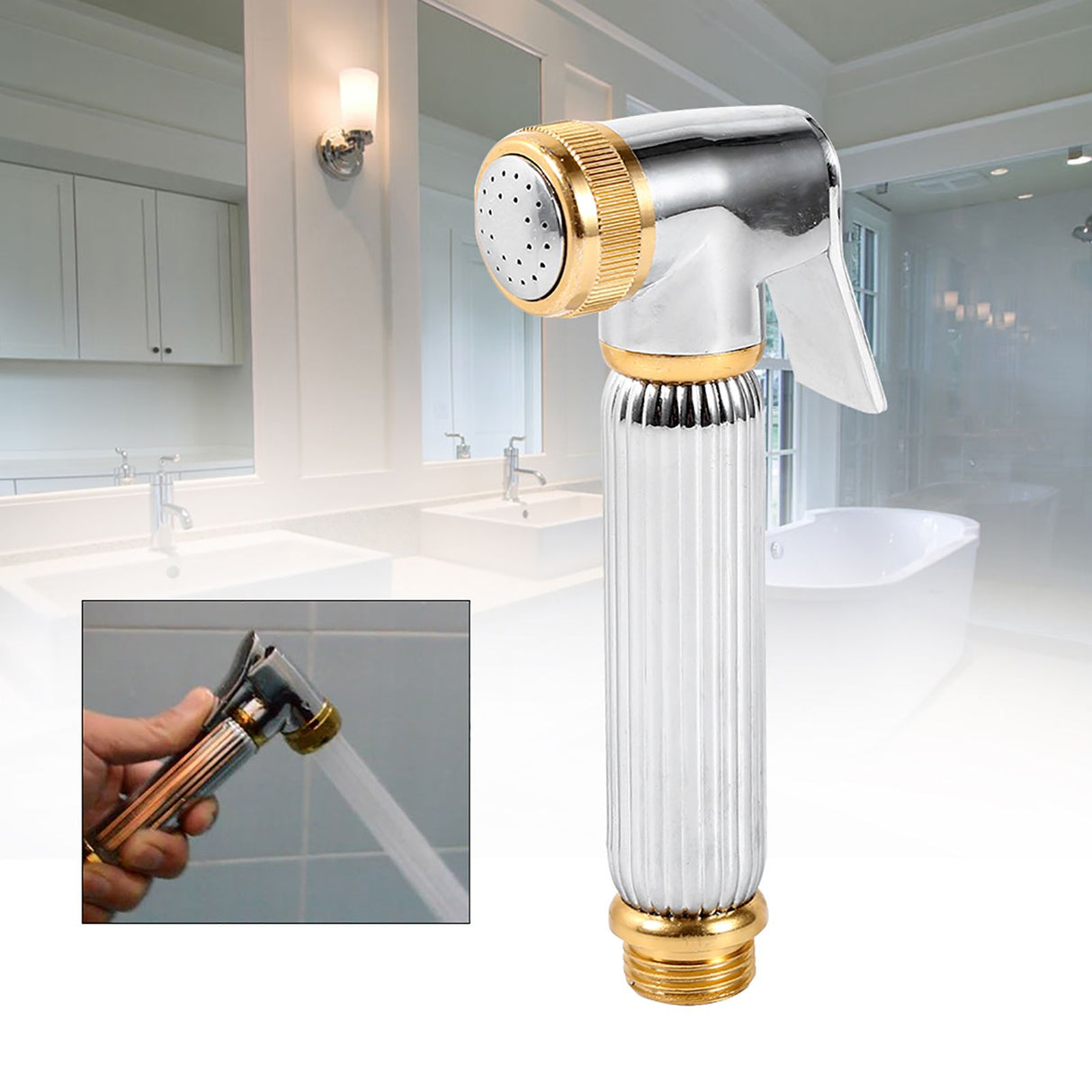 Bathroom Brass Bidet Hand Held Sprayer Toilet Spray Shower Head Nozzle Sprinkler