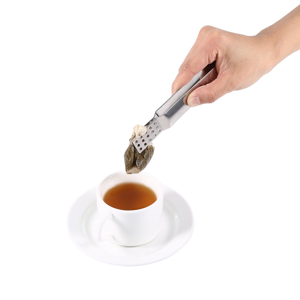 Stainless Steel Kitchen Clamp Tong Tea Bag Tong Food Clamp Cooking Tool