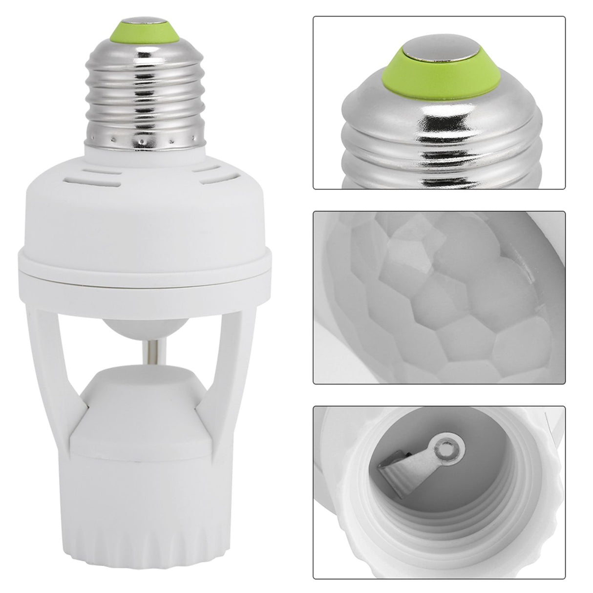 E27 LED Lamp Bulb Holder Light Switch Socket Adjustable Infrared Motion Sensor AC110-240V