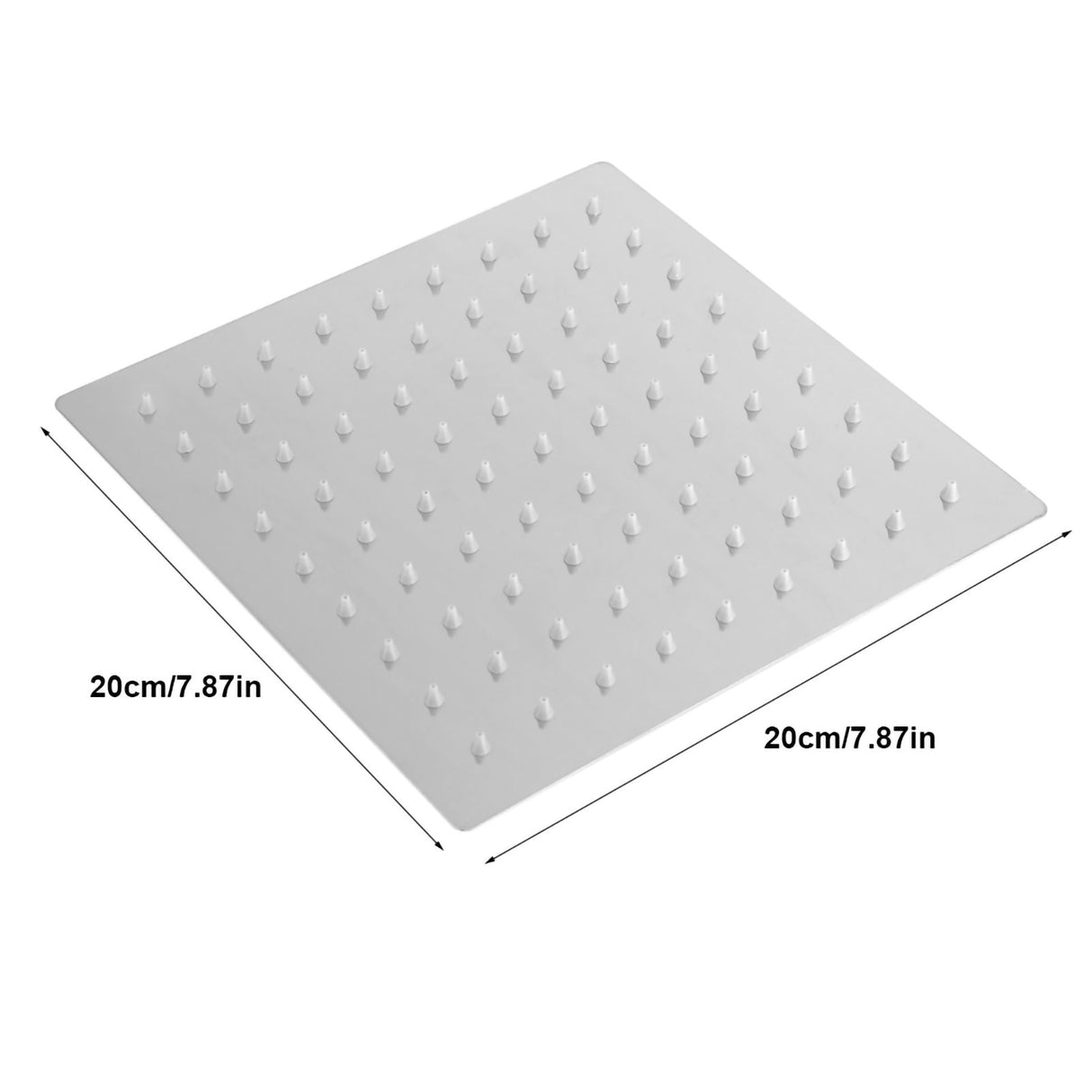 1Pc Modern Square Stainless Steel Rainfall Rain Shower Head Bathroom Top Sprayer