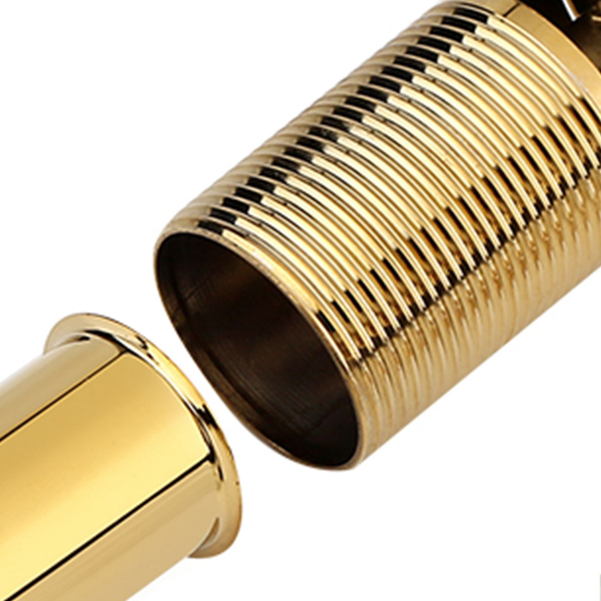 Kitchen Bathroom Basin Sink Solid Brass Pop Up Drain Stopper with Overflow Hole Golden