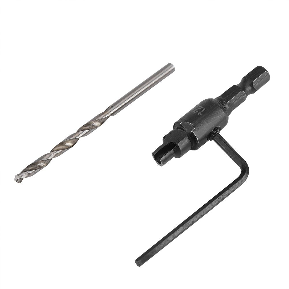 1/4inch Hex Shank HSS Drill Bits Fast Change #6 #8 #10 #12 Countersink Woodworking Tool