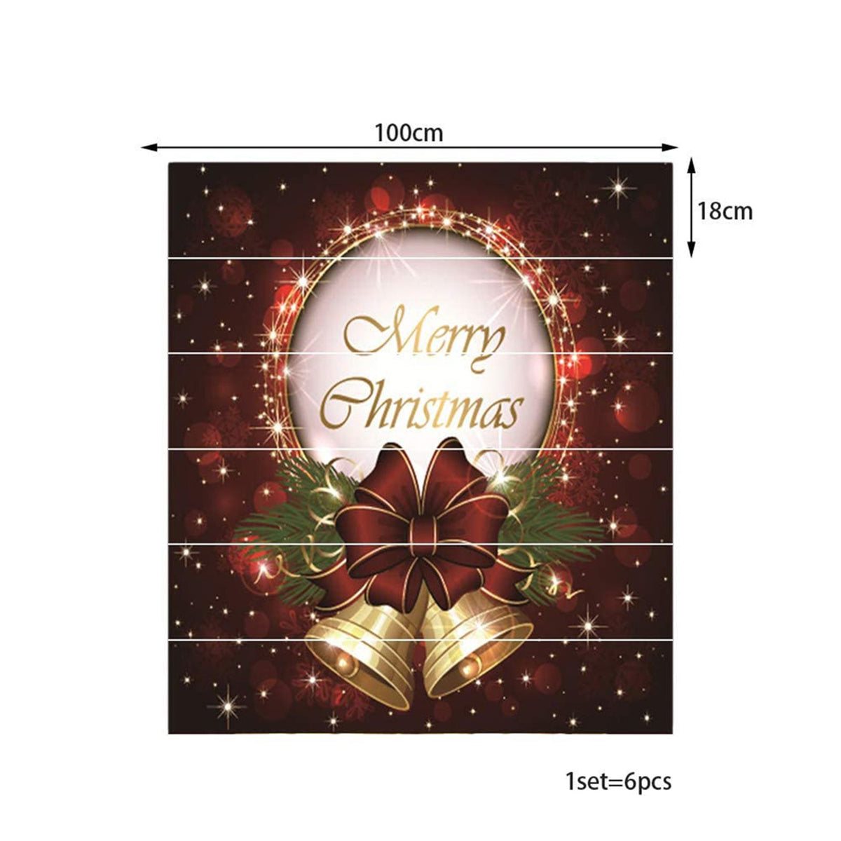 3D Christmas Decorative Stairs Decal Stairway Stickers Family Decor Waterproof #Christmas Bell