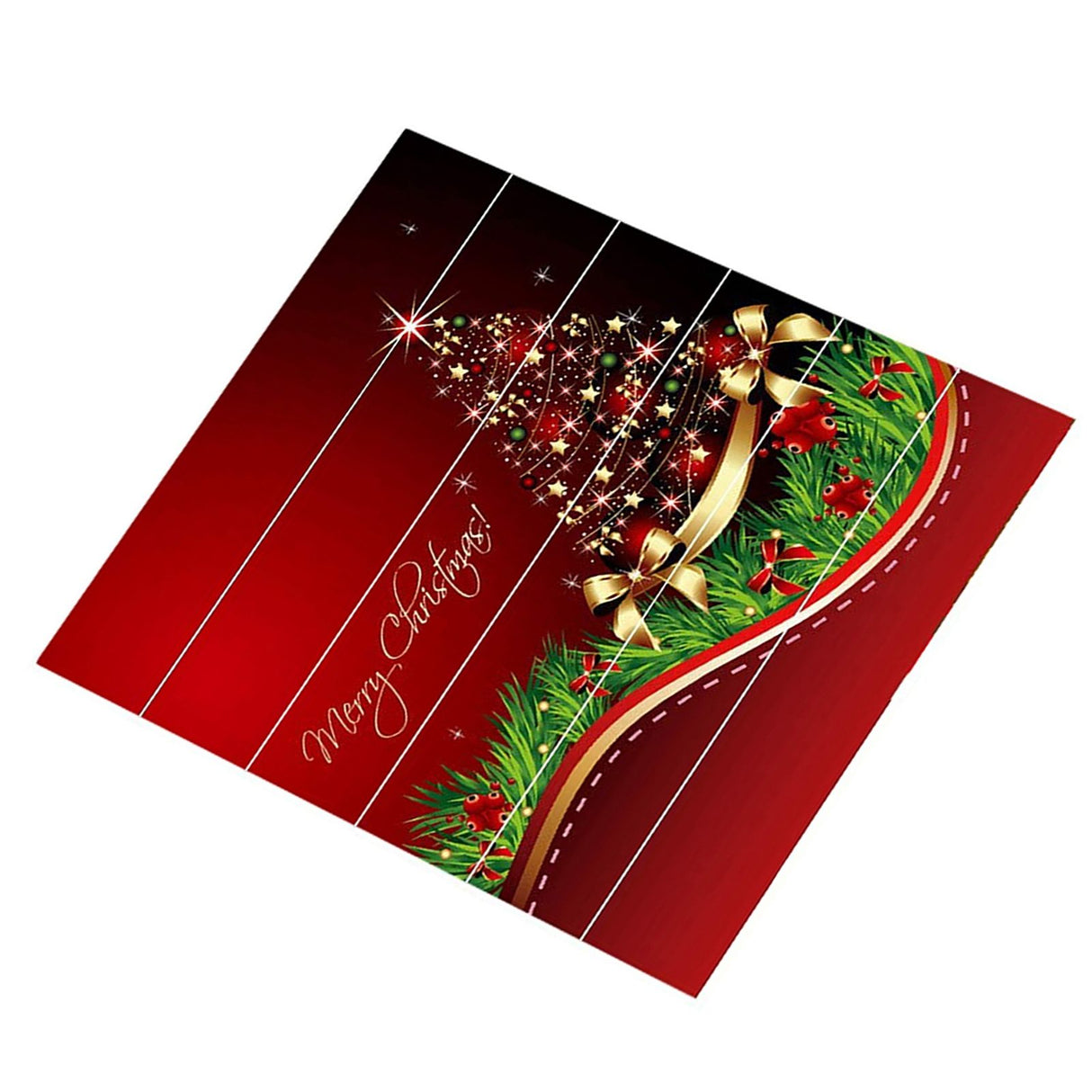3D Christmas Decorative Stairs Decal Stairway Stickers Family Decor Waterproof #Christmas Tower