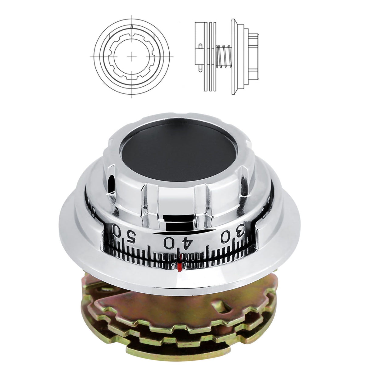 Disc Coded Dial Lock Metal Combination Locks for Jewelry Case Safe Box Document Cabinet