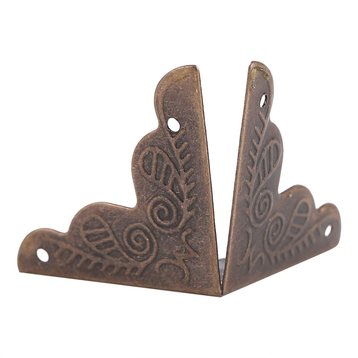 12pcs Wooden Box Jewelry Gift Case Corner Decorative Protectors Iron Edge Cover Guard Bronze