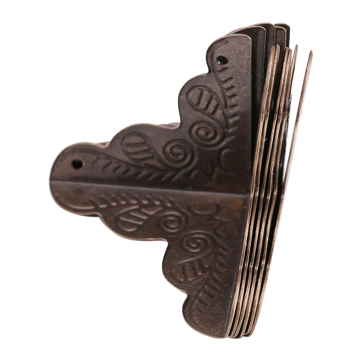 12pcs Wooden Box Jewelry Gift Case Corner Decorative Protectors Iron Edge Cover Guard Bronze