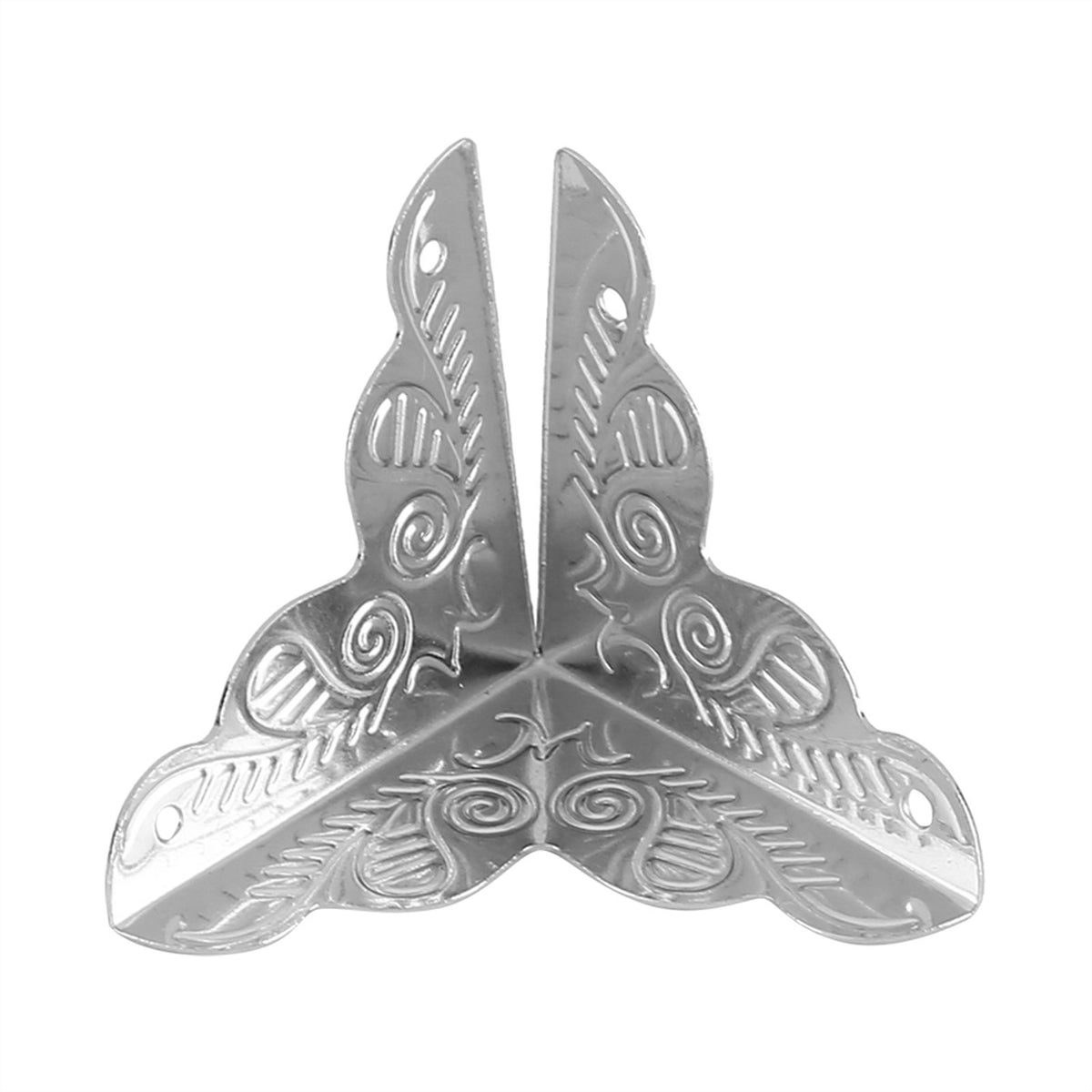 12pcs Wooden Box Jewelry Gift Case Corner Decorative Protectors Iron Edge Cover Guard Sliver
