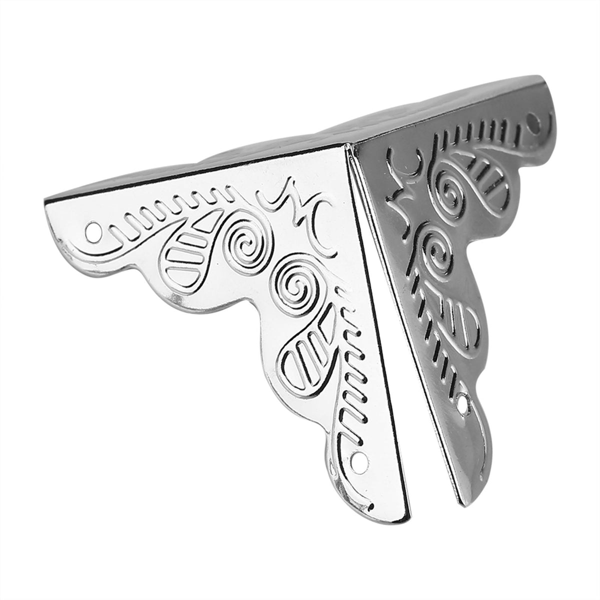 12pcs Wooden Box Jewelry Gift Case Corner Decorative Protectors Iron Edge Cover Guard Sliver