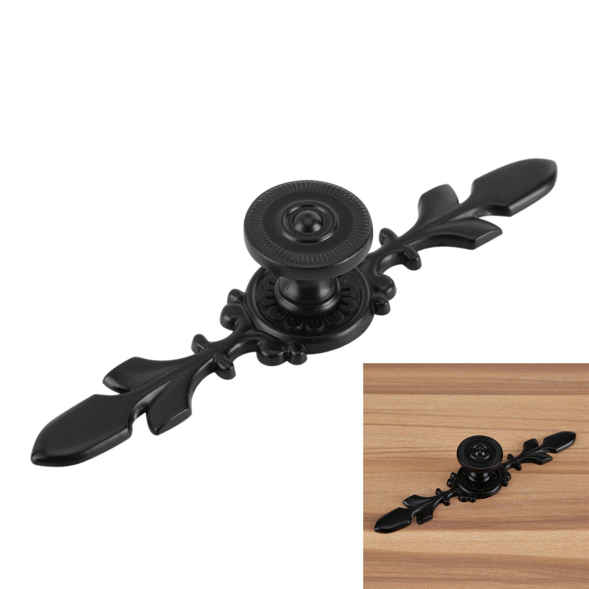 European Furniture Handle Drawer Cabinet Desk Door Knob Pull Home Decor Black