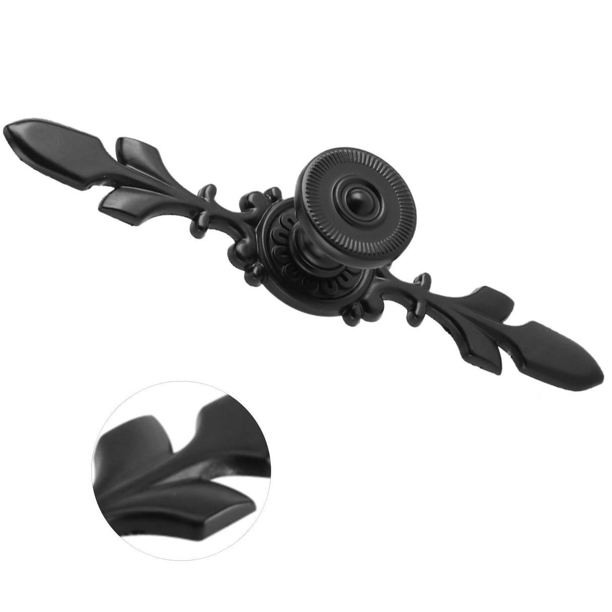 European Furniture Handle Drawer Cabinet Desk Door Knob Pull Home Decor Black