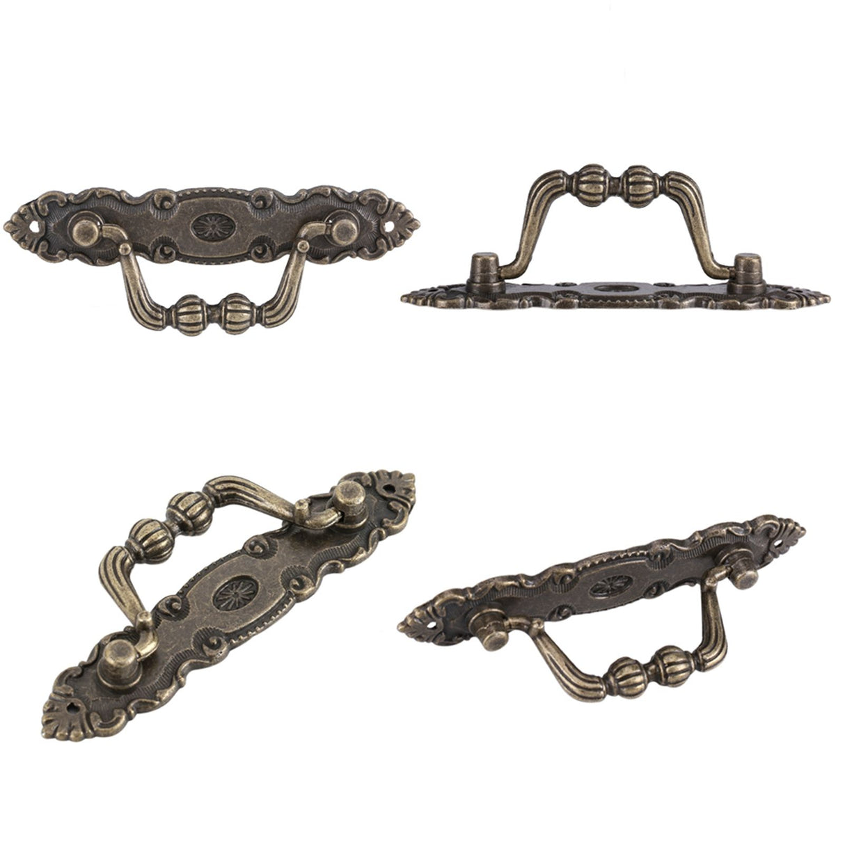 4 Packs Iron Furniture Drawer Cabinet Desk Door Handle Hardware Home DIY Decor
