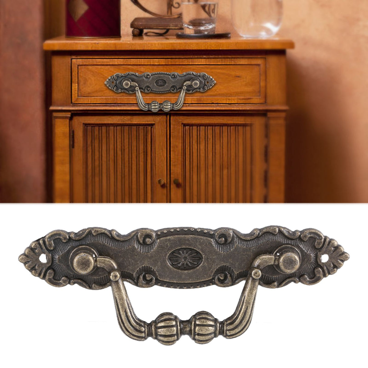 4 Packs Iron Furniture Drawer Cabinet Desk Door Handle Hardware Home DIY Decor