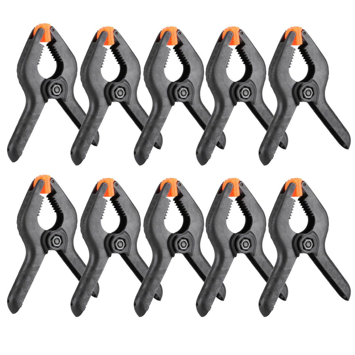 10pcs 3inch A Type Black Multifunctional Plastic Spring Clamp Clip DIY Woodworking Tool