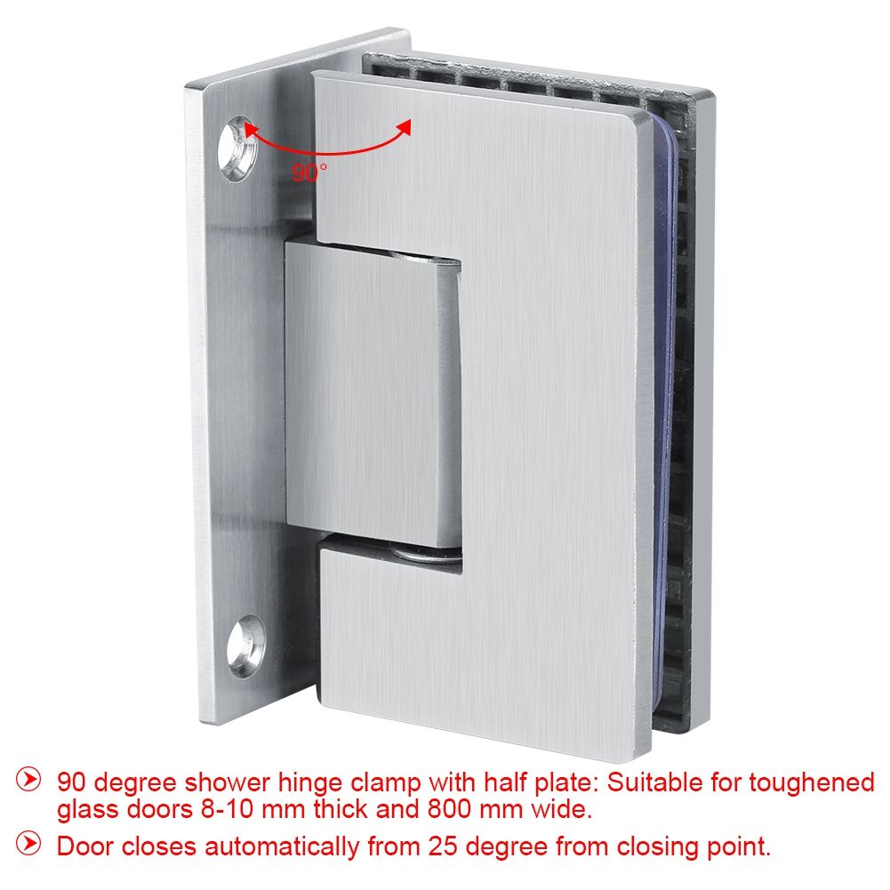 8-10 mm Bracket Frameless Wall to Glass Shower Door Wall Mount Hinge
