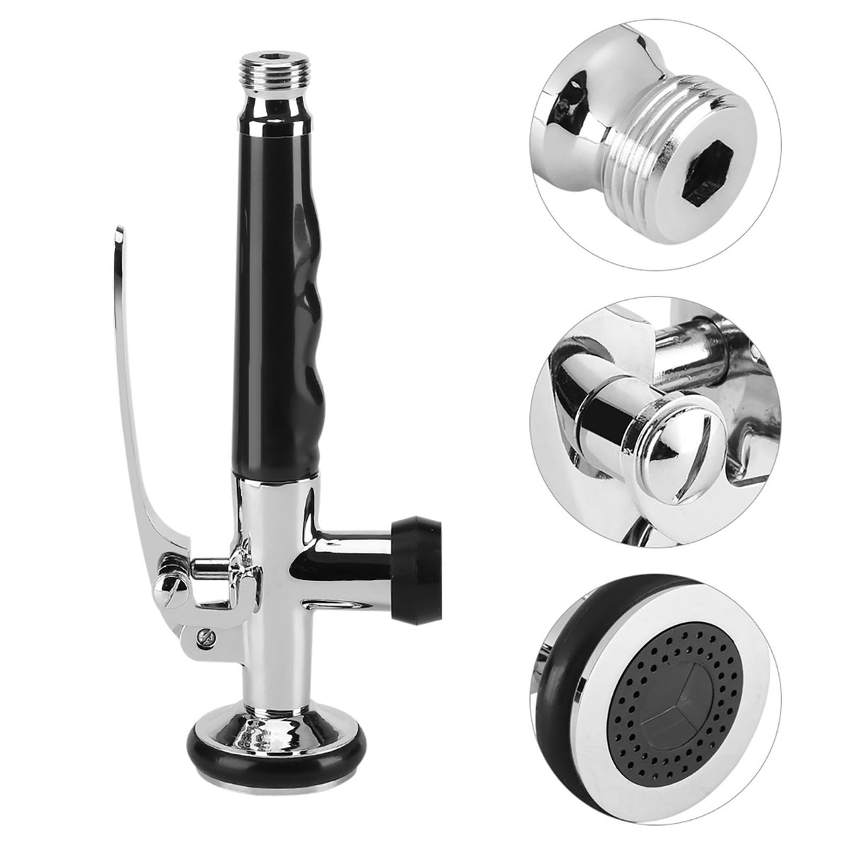 Pull Down Faucet Swivel Sink Tap Pre Rinse Spout Spray Head Kitchen