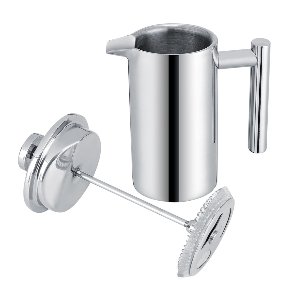 350ML Double Wall Stainless Steel Coffee Maker French Press Tea Pot with Filter