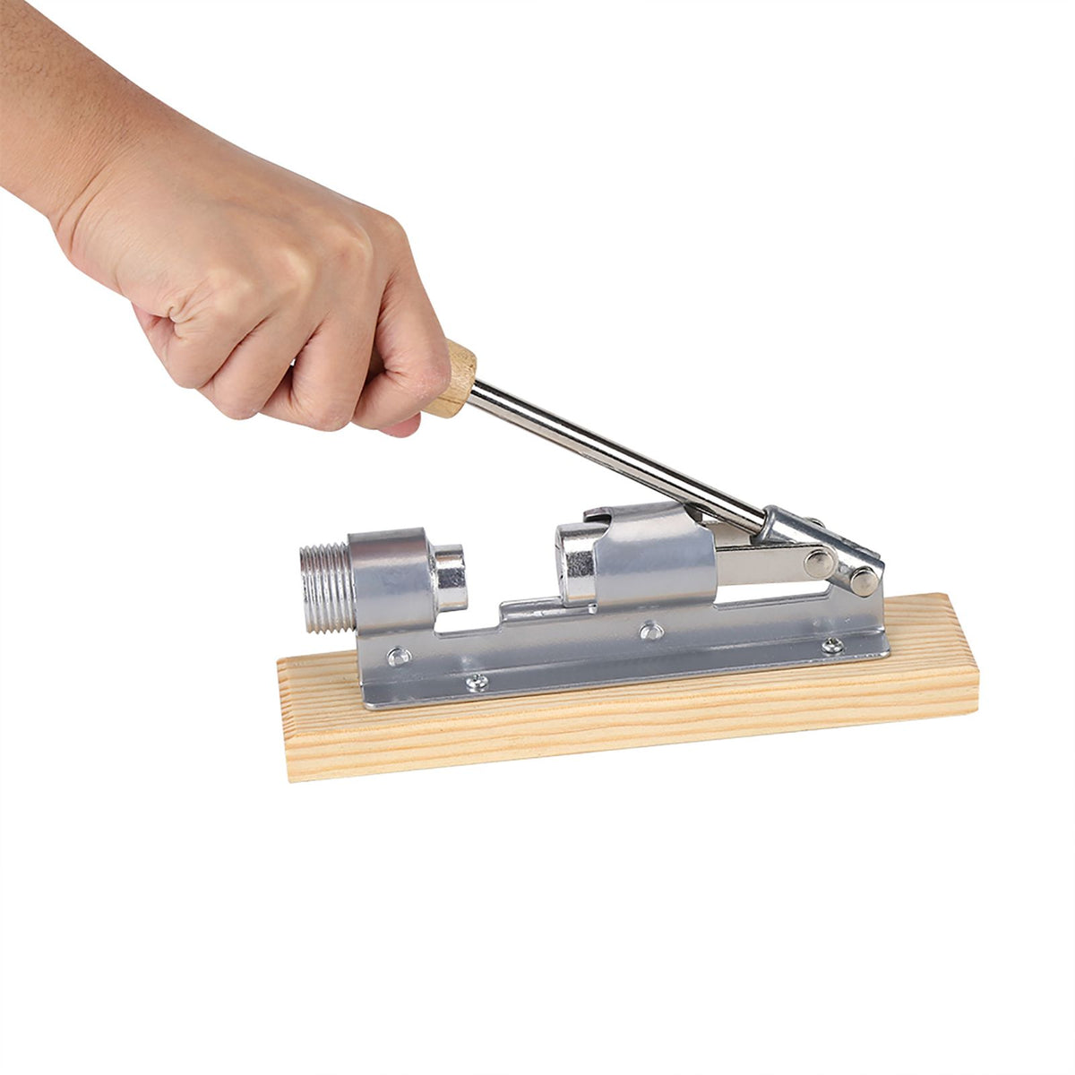 Mechanical Walnut Cracker Nut Opener Kitchen Tools Desktop Wood Base Handle