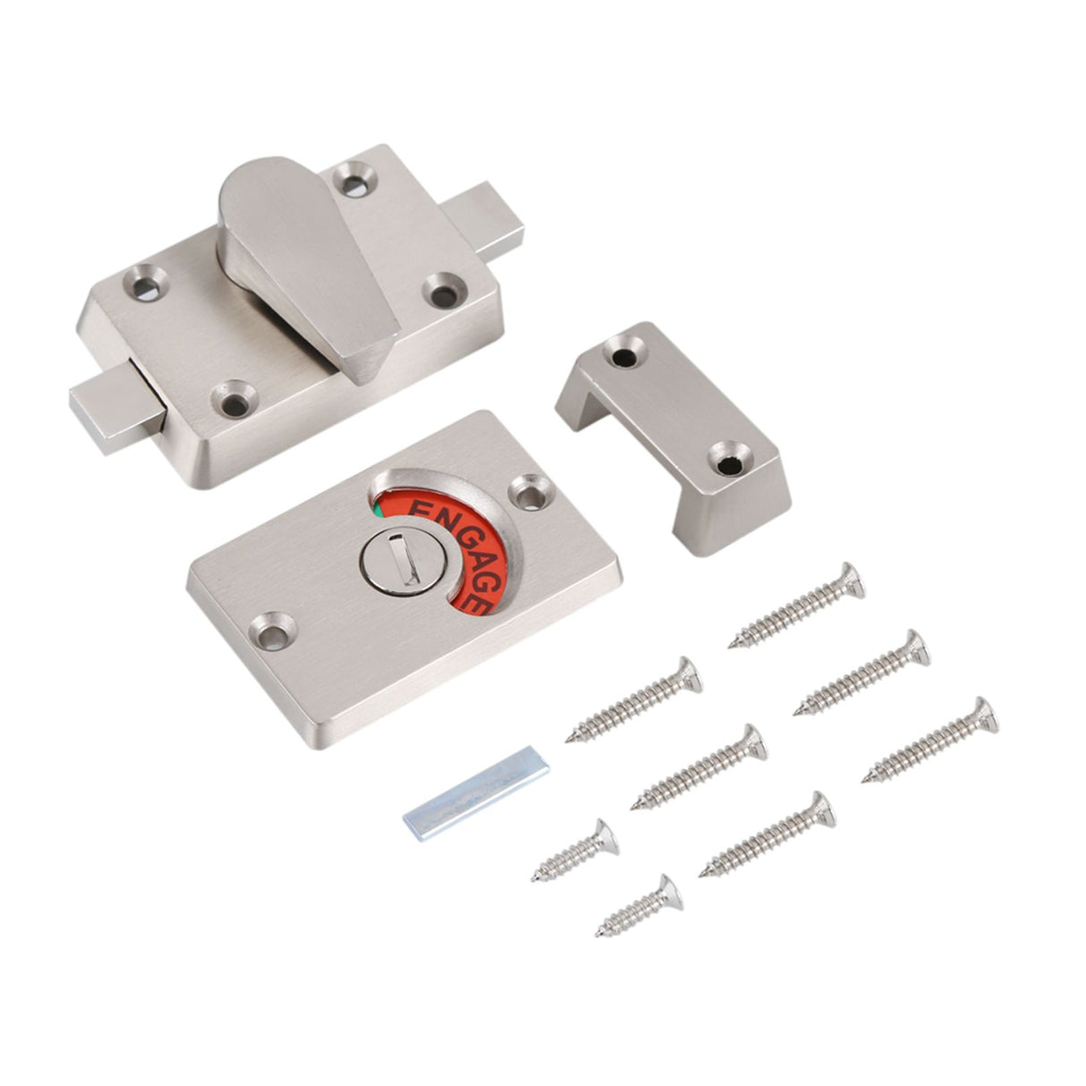 Indicator Privacy Bolt Door Lock Vacant Engaged Screws Bathroom Toilet