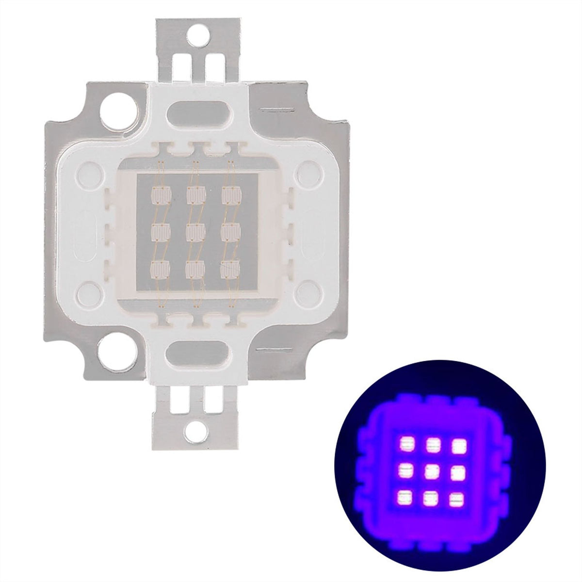 395-400Nm UV Purple LED Integrated Chips COB Ultraviolet Light Lamp Beads 10W