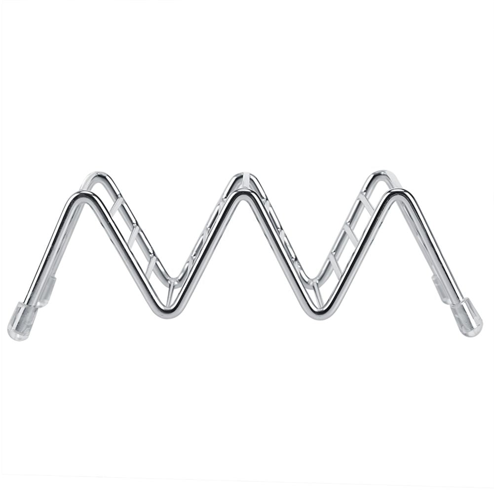 Wave Shape Stainless Steel Mexican Taco Holder Display Stand Shell Rack 2-3 Slot