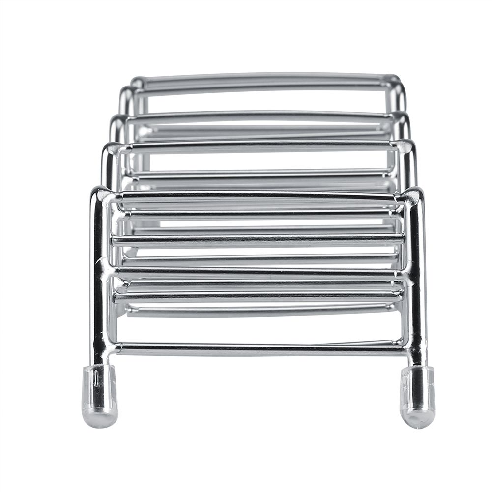Wave Shape Stainless Steel Mexican Taco Holder Display Stand Shell Rack 4-5 Slot