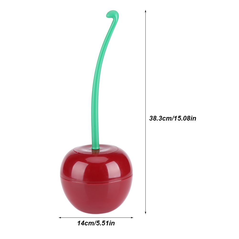 Cherry - Shape Cleaning Toliet Brush Holder Standing Set Lavatory Bathroom Tool
