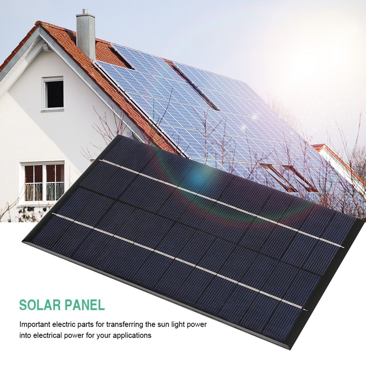 4.2W 12V Mini Portable Polysilicon Solar Panel DIY Power Module Battery Charger
