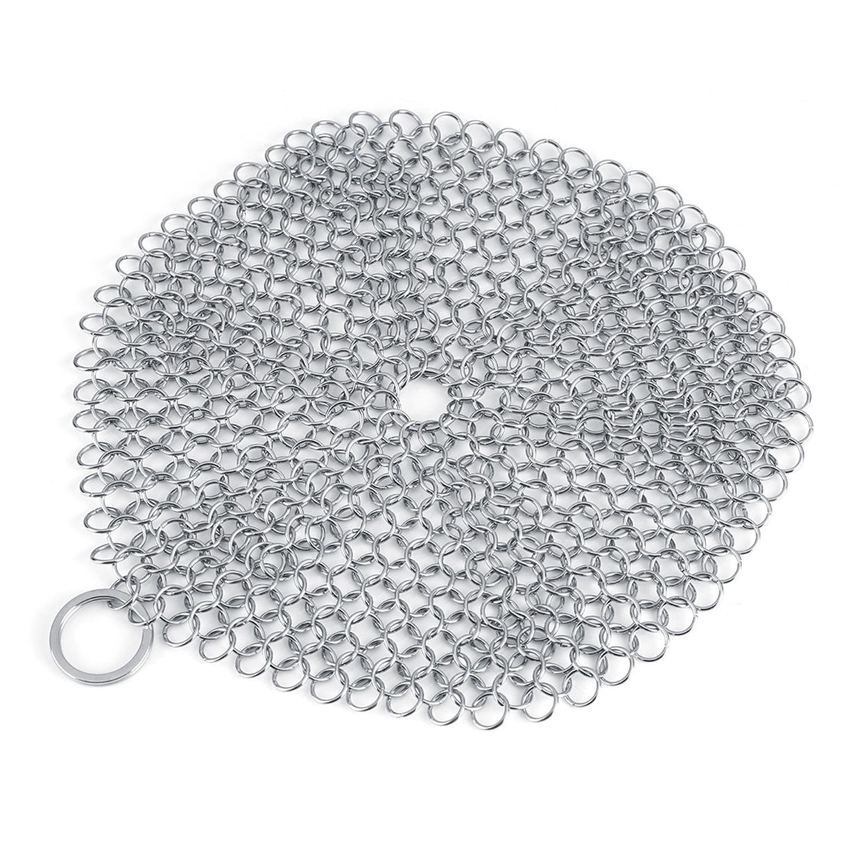 Stainless Steel Chainmail Scrubber Rust Proof Scraper Cleaner for Cast Iron Pan Pot Cookware